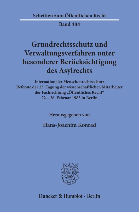 Cover Grundrechtsschutz und Verwaltungsverfahren