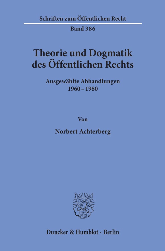 Cover Theorie und Dogmatik des Öffentlichen Rechts