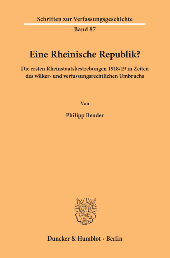 Cover Eine Rheinische Republik?