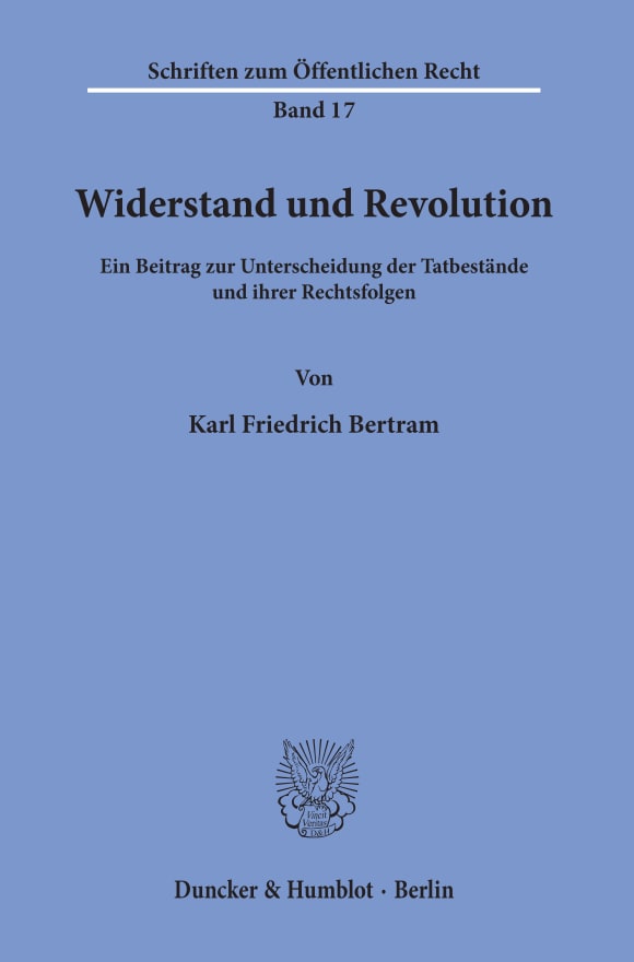 Cover Widerstand und Revolution