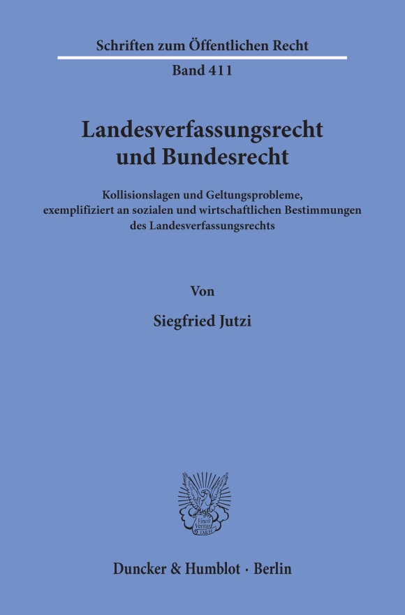 Cover Landesverfassungsrecht und Bundesrecht