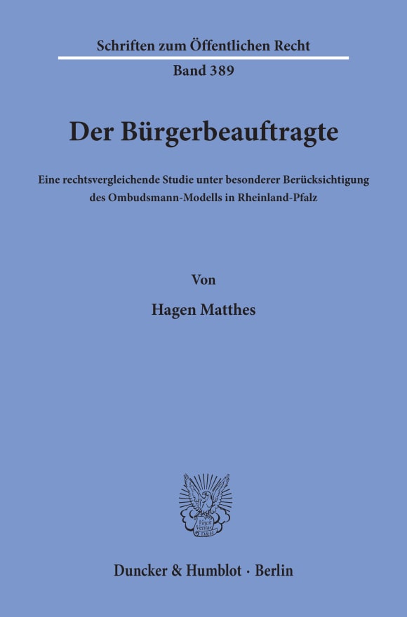 Cover Der Bürgerbeauftragte