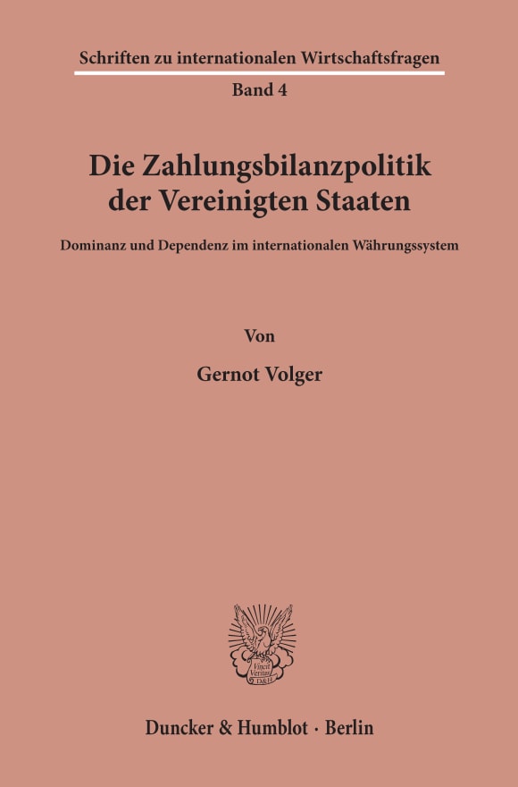 Cover Die Zahlungsbilanzpolitik der Vereinigten Staaten