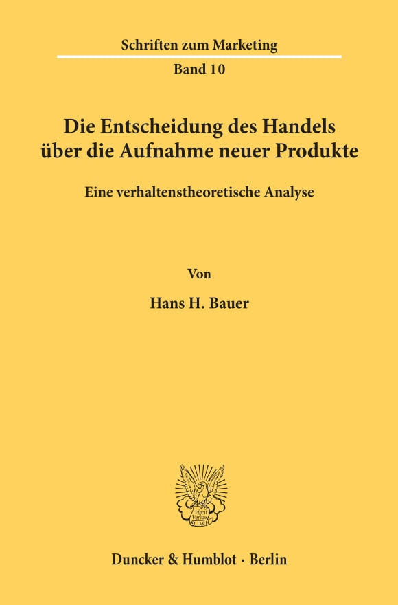 Cover Die Entscheidung des Handels über die Aufnahme neuer Produkte