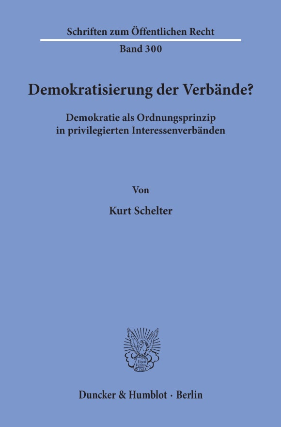 Cover Demokratisierung der Verbände?