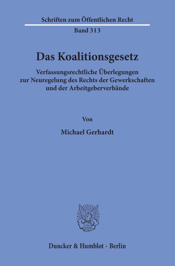 Cover Das Koalitionsgesetz