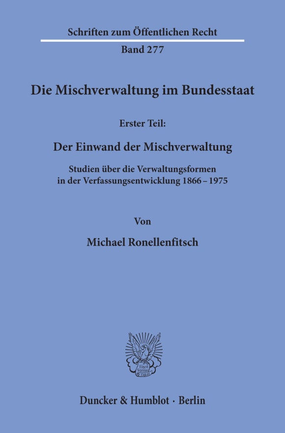 Cover Die Mischverwaltung im Bundesstaat