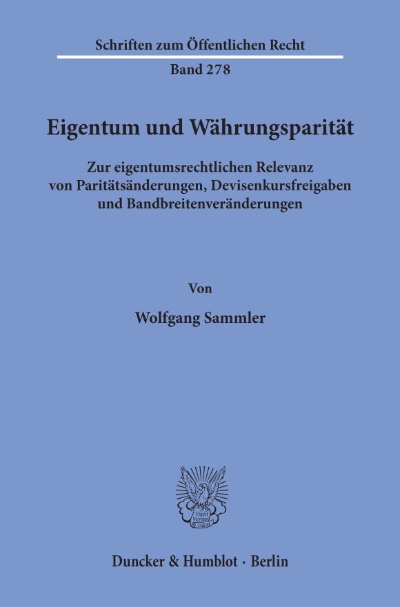 Cover Eigentum und Währungsparität