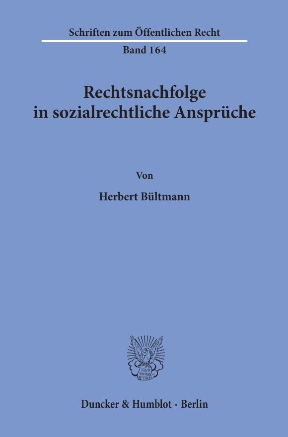 Cover Rechtsnachfolge in sozialrechtliche Ansprüche