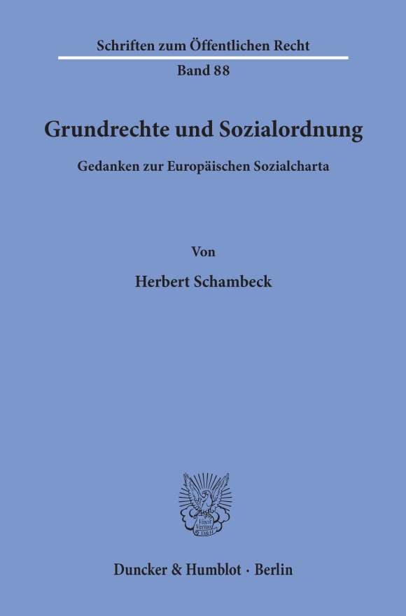 Cover Grundrechte und Sozialordnung