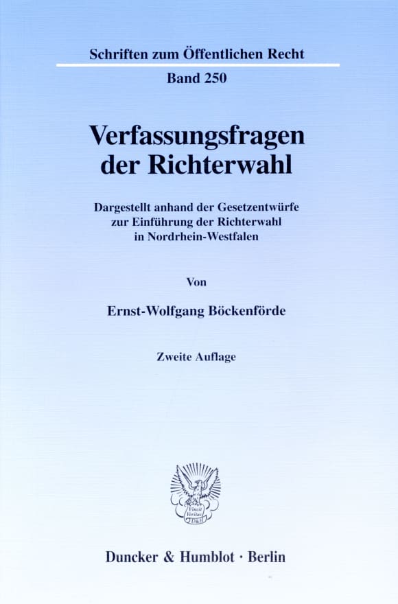 Cover Verfassungsfragen der Richterwahl