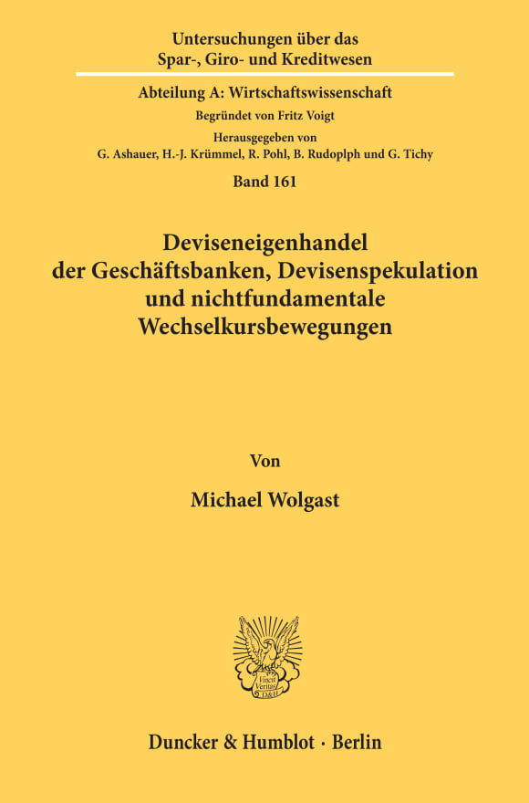 Cover Deviseneigenhandel der Geschäftsbanken, Devisenspekulation und nichtfundamentale Wechselkursbewegungen