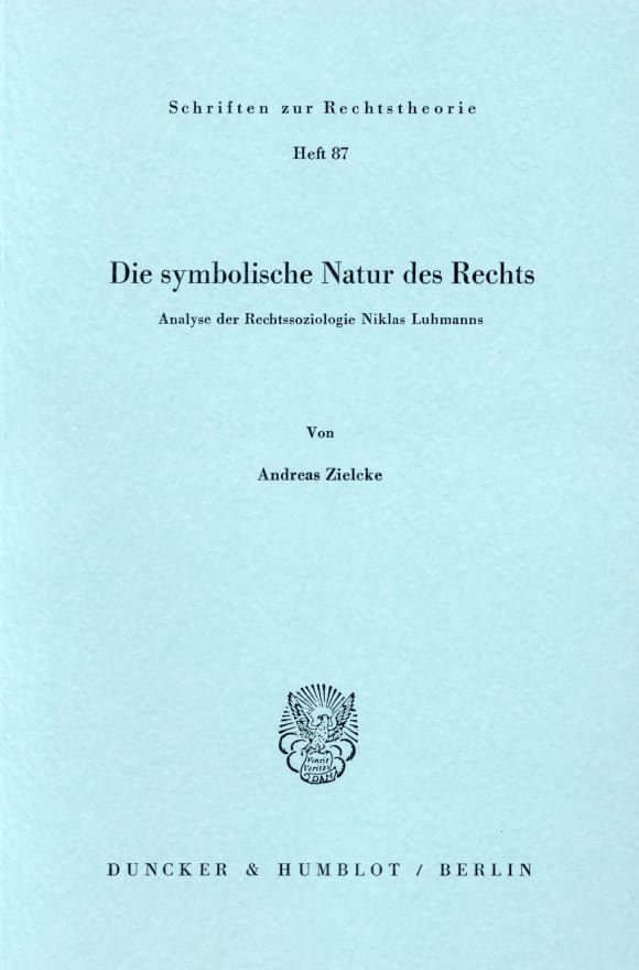 Cover Die symbolische Natur des Rechts