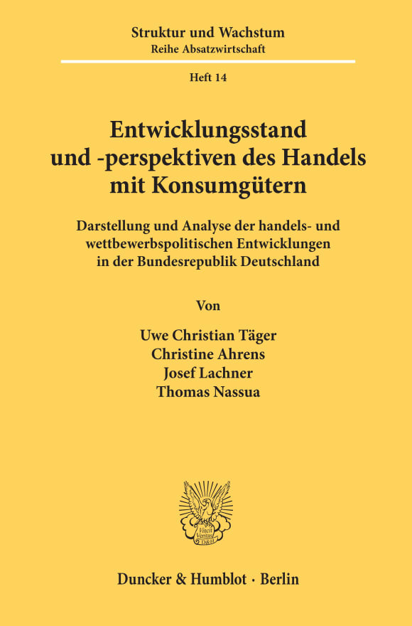 Cover Entwicklungsstand und -perspektiven des Handels mit Konsumgütern