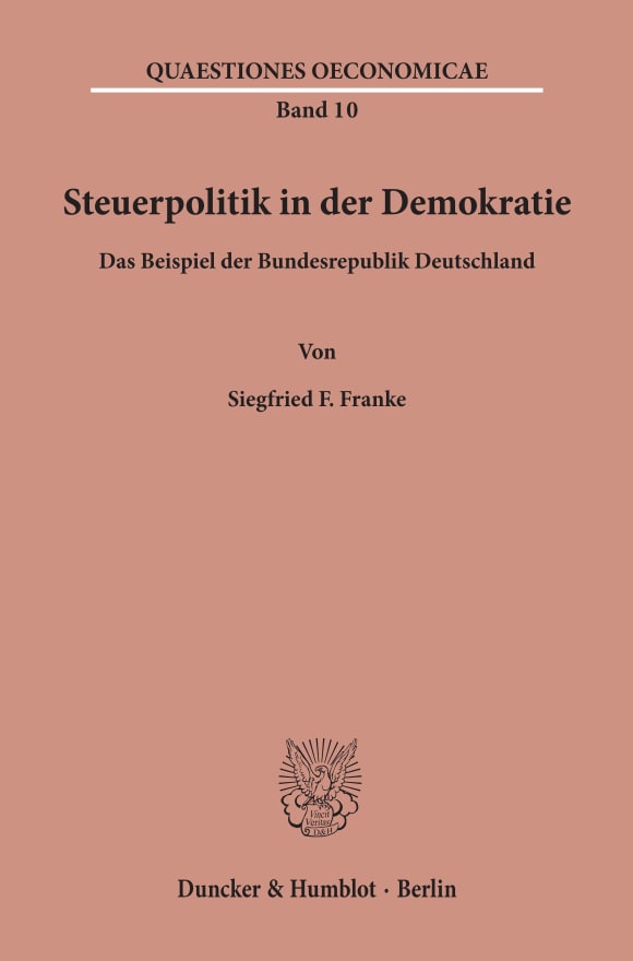 Cover Steuerpolitik in der Demokratie