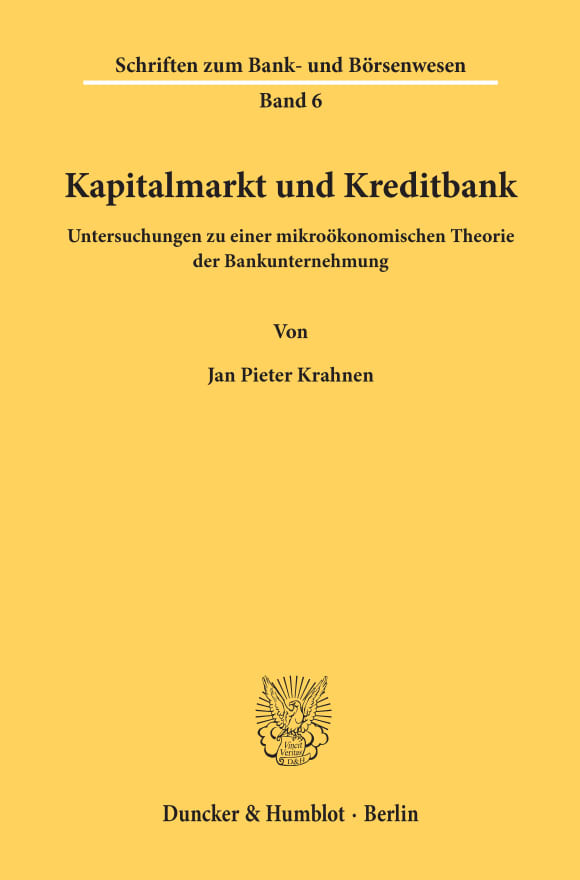 Cover Kapitalmarkt und Kreditbank