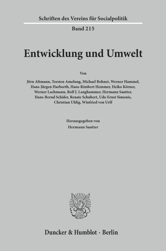 Cover Entwicklung und Umwelt