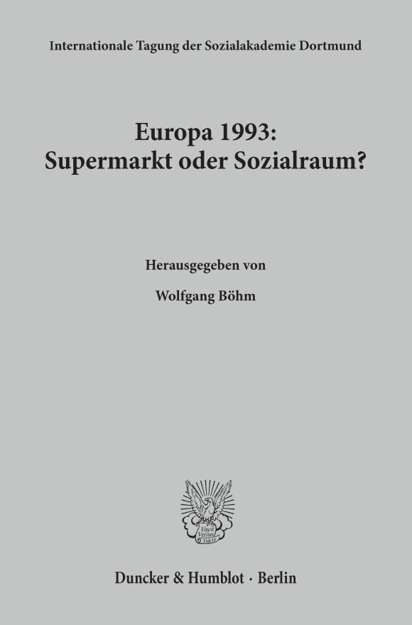 Cover Europa 1993: Supermarkt oder Sozialraum?