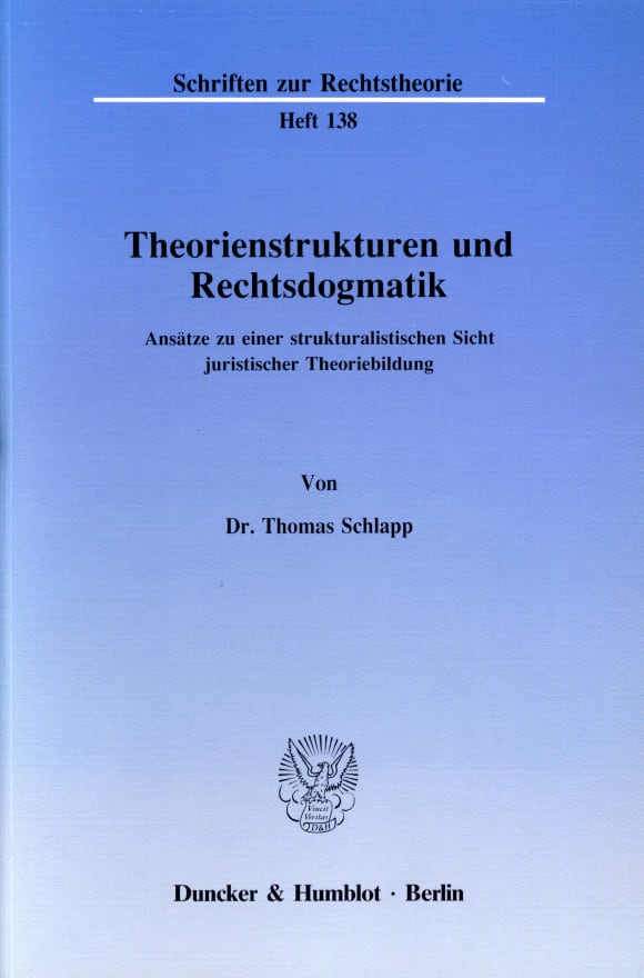 Cover Theorienstrukturen und Rechtsdogmatik