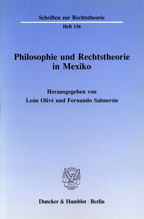 Cover Philosophie und Rechtstheorie in Mexiko