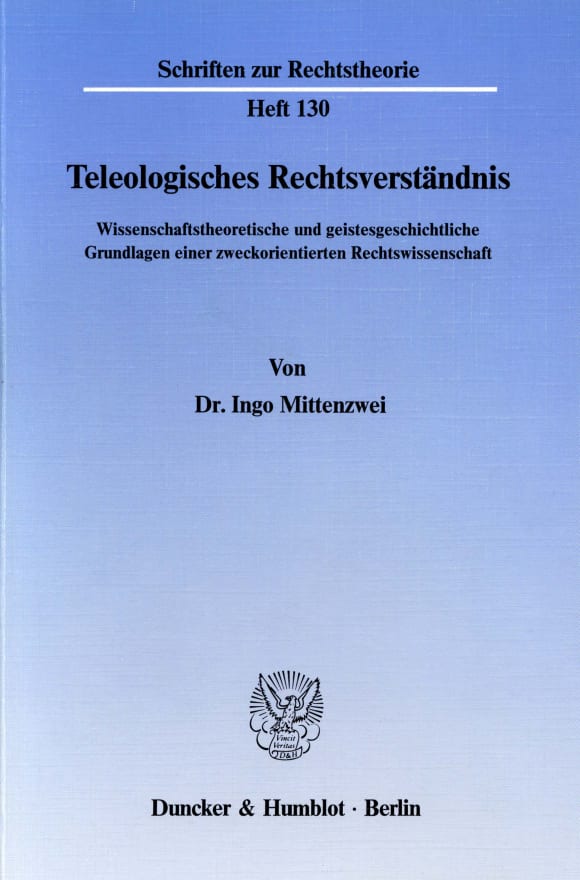 Cover Teleologisches Rechtsverständnis