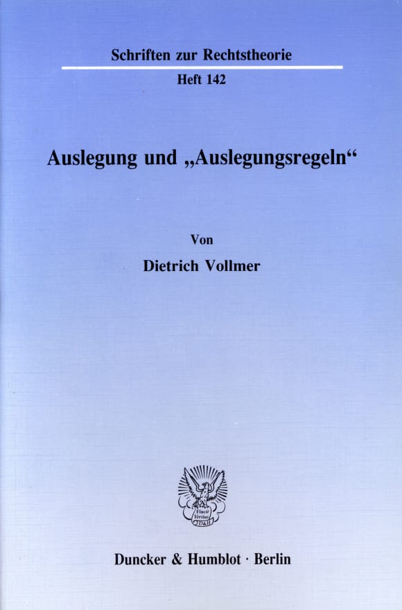 Cover Auslegung und »Auslegungsregeln«