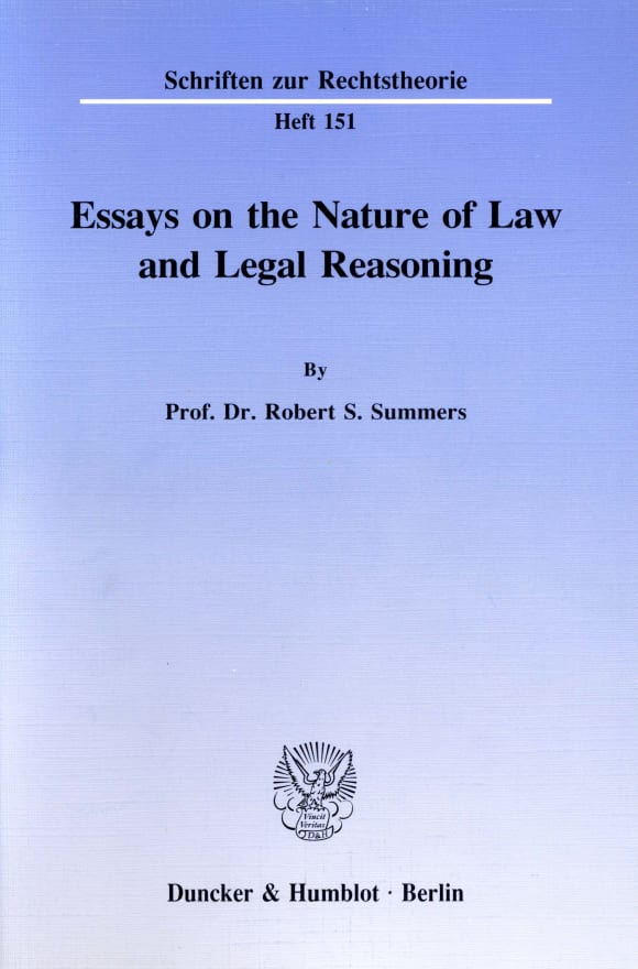 Cover Essays on the Nature of Law and Legal Reasoning