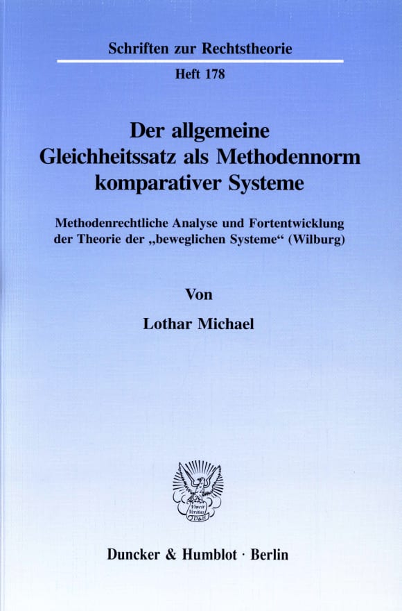 Cover Der allgemeine Gleichheitssatz als Methodennorm komparativer Systeme