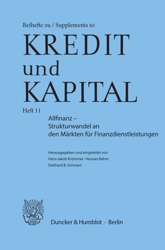 Cover Allfinanz – Strukturwandel an den Märkten für Finanzdienstleistungen