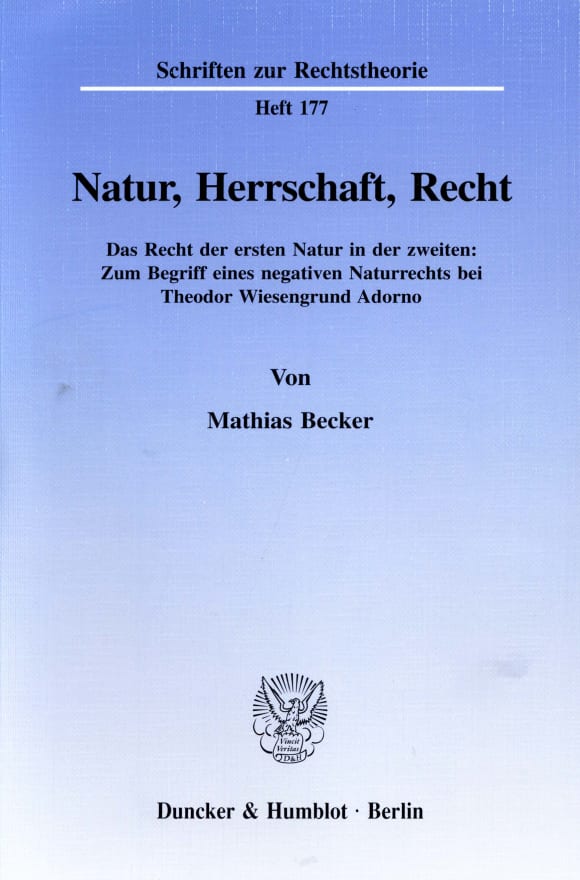 Cover Natur, Herrschaft, Recht