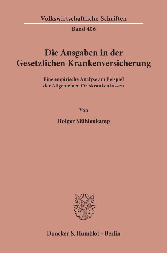 Cover Die Ausgaben in der gesetzlichen Krankenversicherung