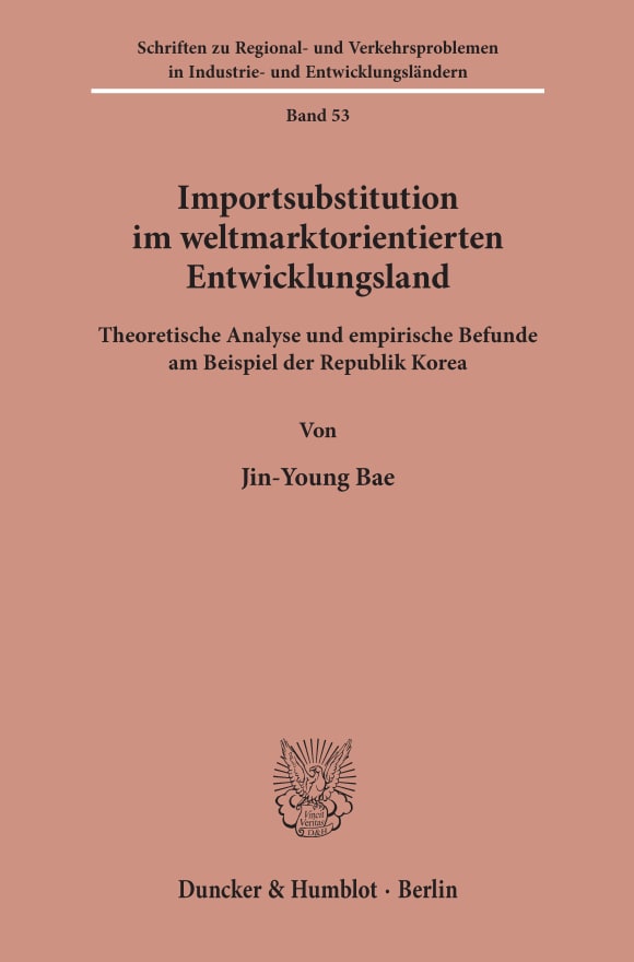 Cover Importsubstitution im weltmarktorientierten Entwicklungsland