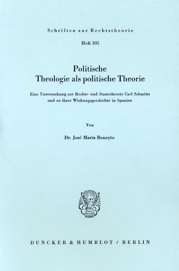 Cover Politische Theologie als politische Theorie