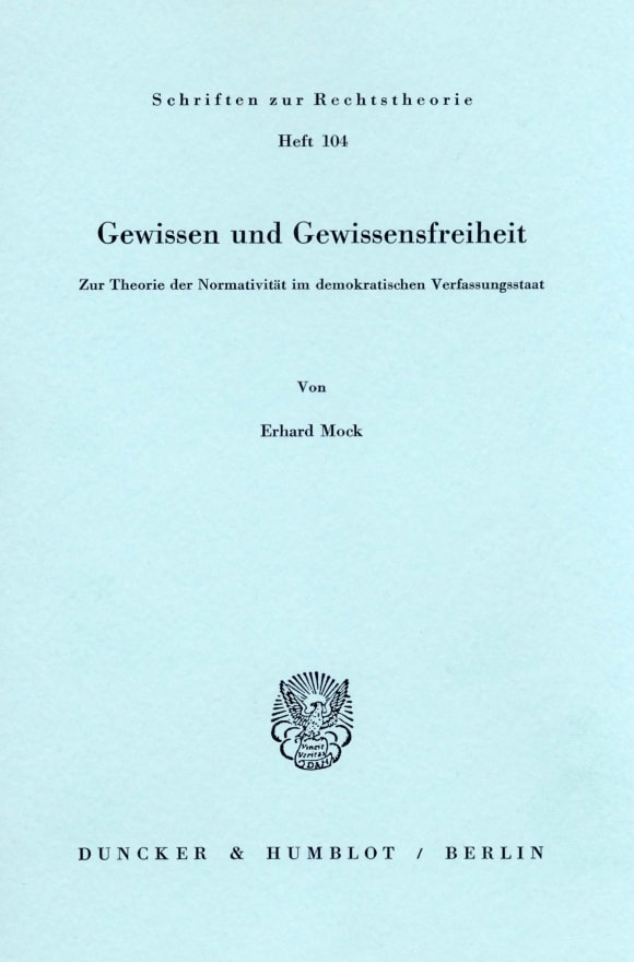 Cover Gewissen und Gewissensfreiheit