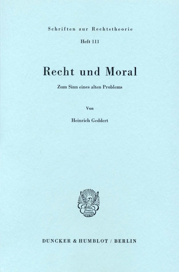 Cover Recht und Moral