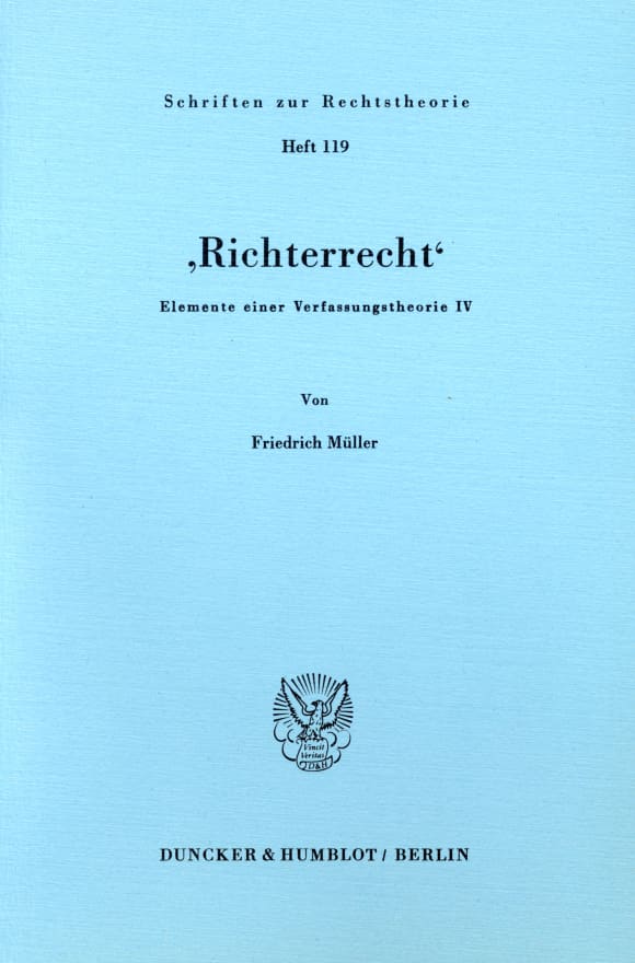 Cover 'Richterrecht'