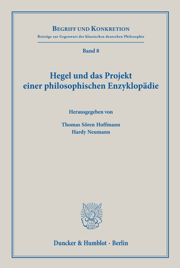 Cover Hegel und das Projekt einer philosophischen Enzyklopädie