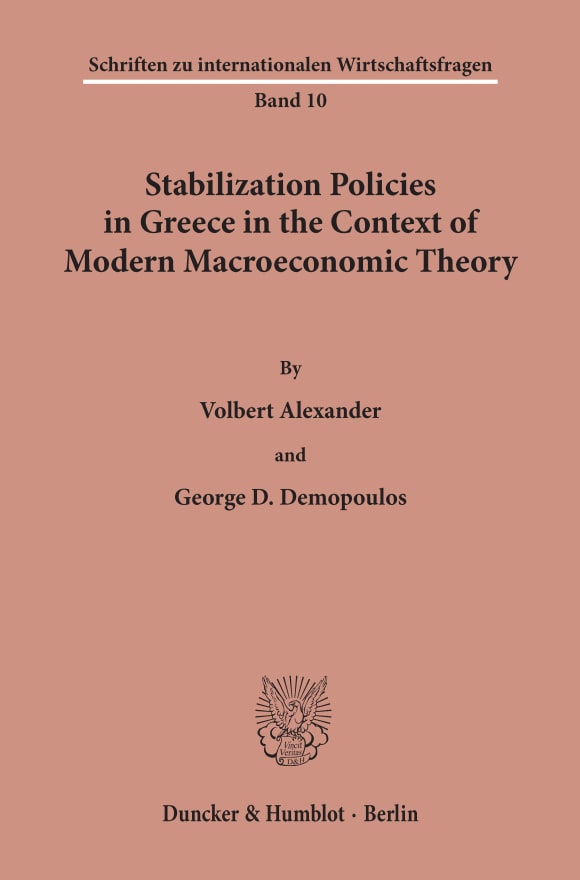 Cover Stabilization Policies in Greece in the Context of Modern Macroeconomic Theory