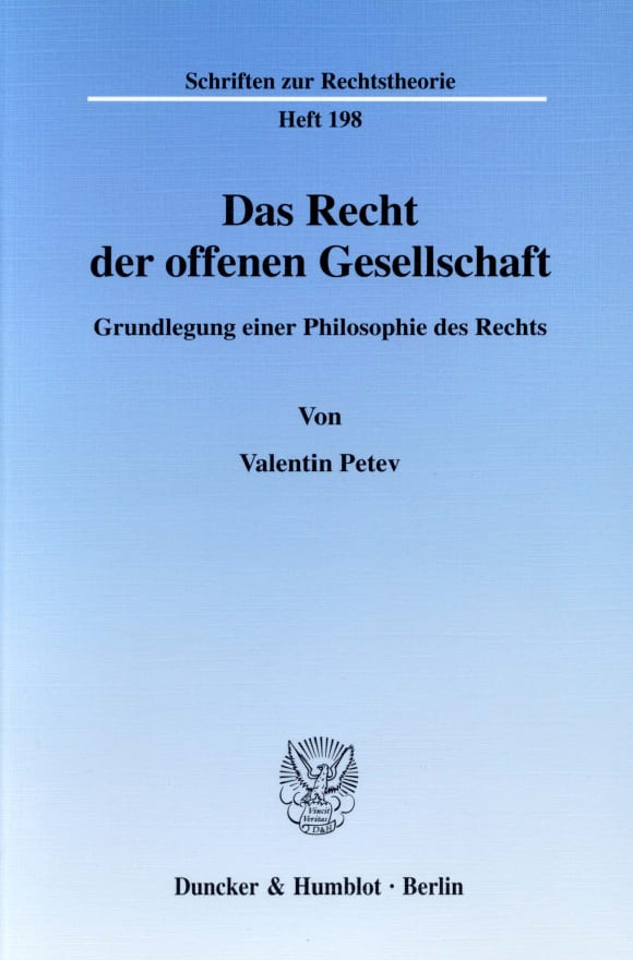 Cover Das Recht der offenen Gesellschaft