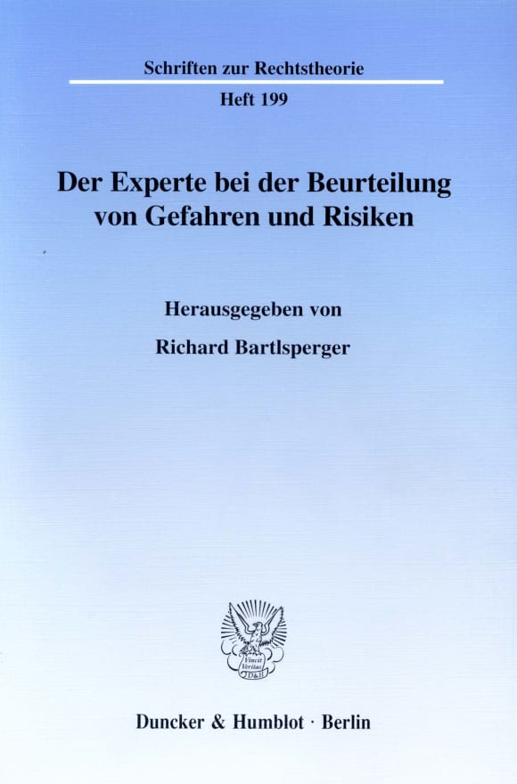 Cover Der Experte bei der Beurteilung von Gefahren und Risiken