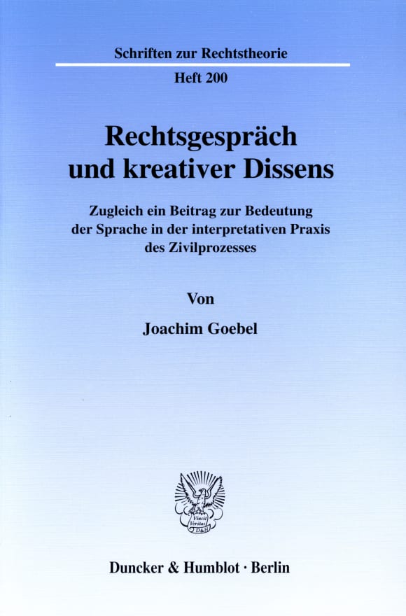 Cover Rechtsgespräch und kreativer Dissens