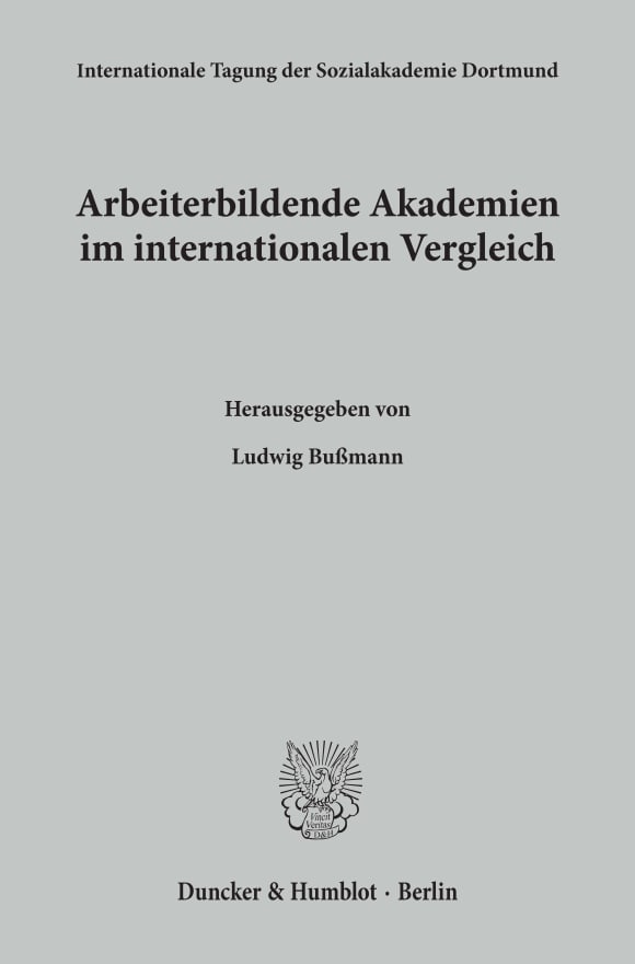 Cover Arbeiterbildende Akademien im internationalen Vergleich