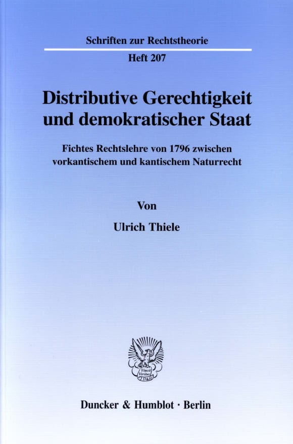 Cover Distributive Gerechtigkeit und demokratischer Staat