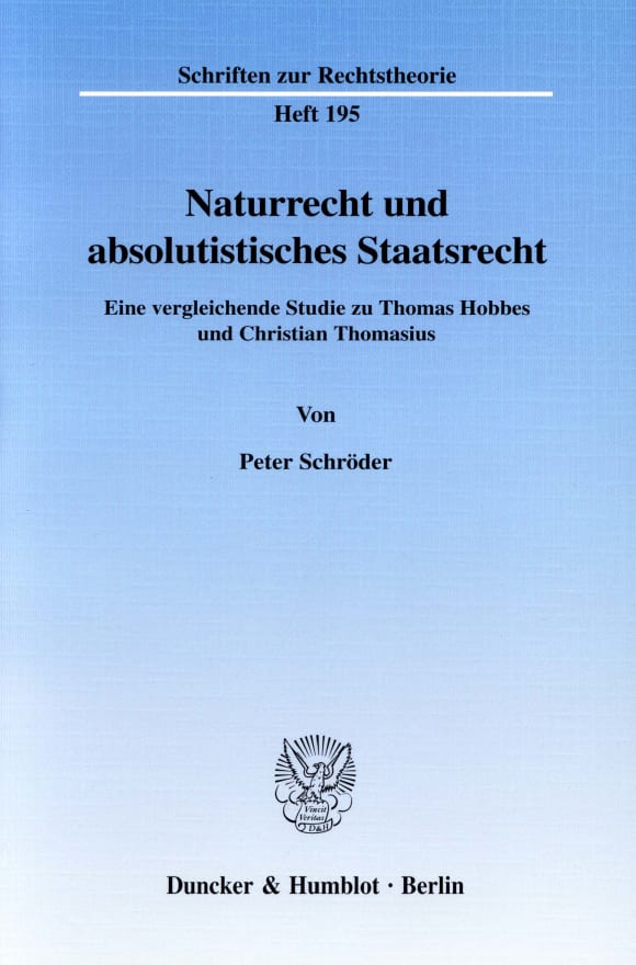 Cover Naturrecht und absolutistisches Staatsrecht