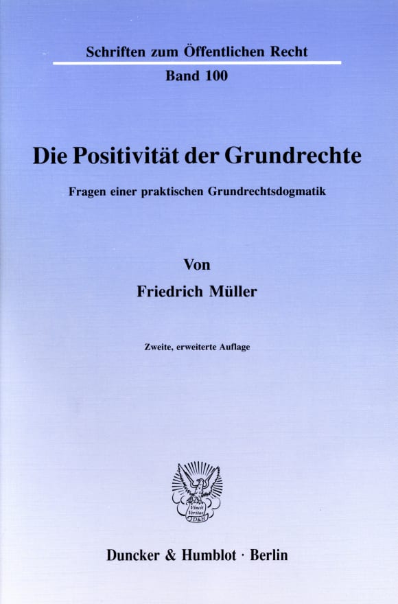 Cover Die Positivität der Grundrechte