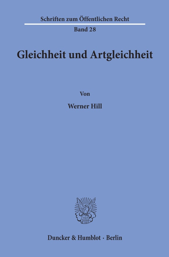 Cover Gleichheit und Artgleichheit