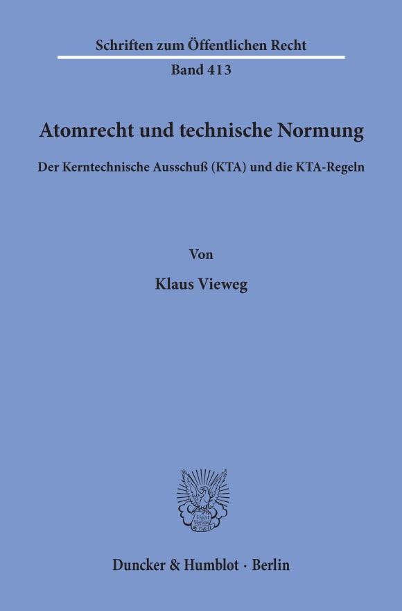 Cover Atomrecht und technische Normung