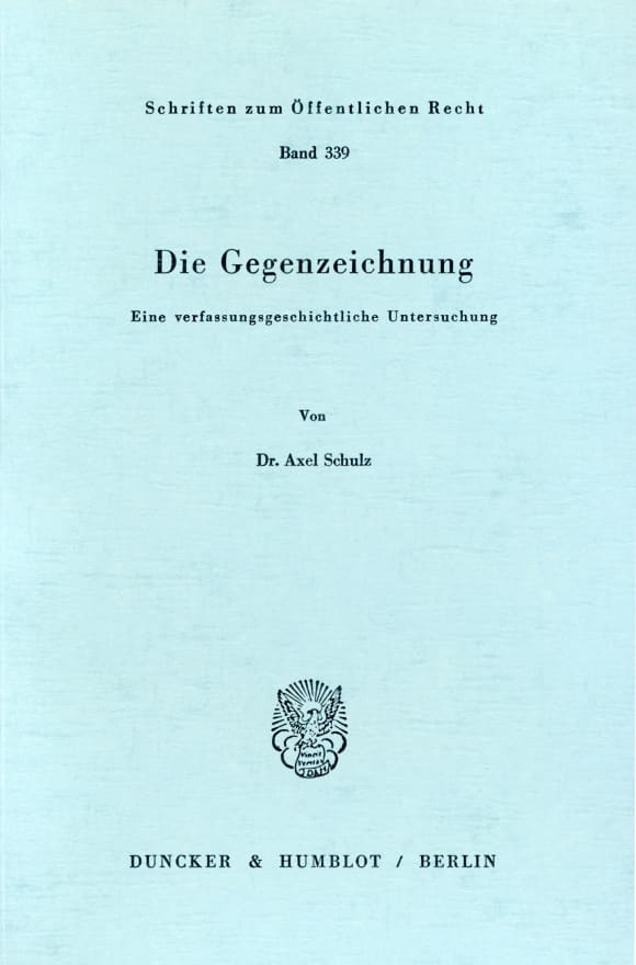 Cover Die Gegenzeichnung