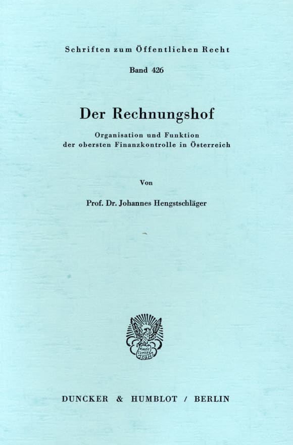 Cover Der Rechnungshof