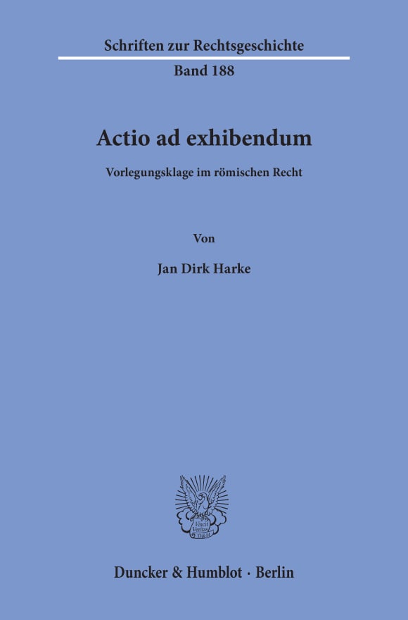 Cover Actio ad exhibendum